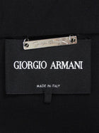 Giorgio Armani Black Crepe Wool Long Soft Trench - 42