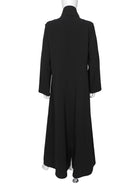 Giorgio Armani Black Crepe Wool Long Soft Trench - 42