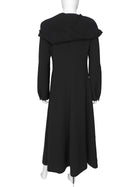 Giorgio Armani Black Wool Cowl Neck Grosgrain Trim Opera Coat - 42