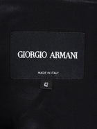 Giorgio Armani Black Leather Trim Cashmere Short Peacoat - 42