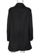Giorgio Armani Black Leather Trim Cashmere Short Peacoat - 42