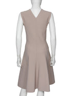 Giorgio Armani Blush Pink Stretch Knit Jersey V Neck Sleeveless Dress - 44