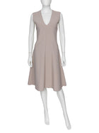 Giorgio Armani Blush Pink Stretch Knit Jersey V Neck Sleeveless Dress - 44