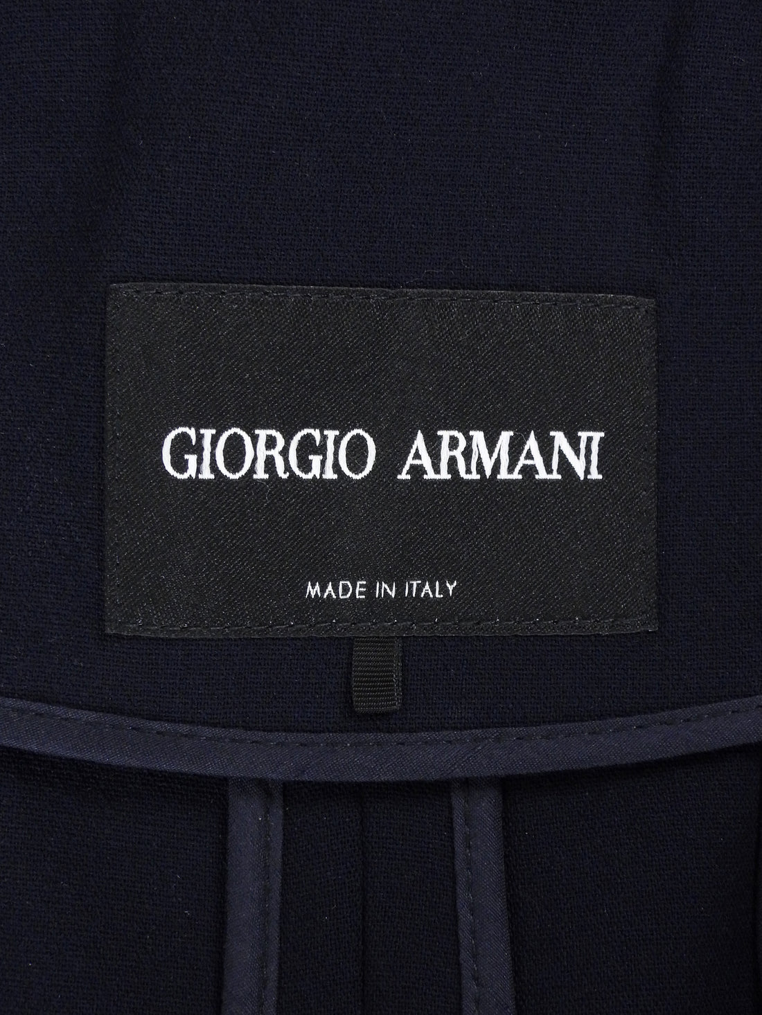 Giorgio Armani Midnight Navy Wool Double Breasted Soft Trench - 42