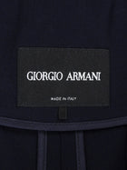 Giorgio Armani Midnight Navy Wool Double Breasted Soft Trench - 42
