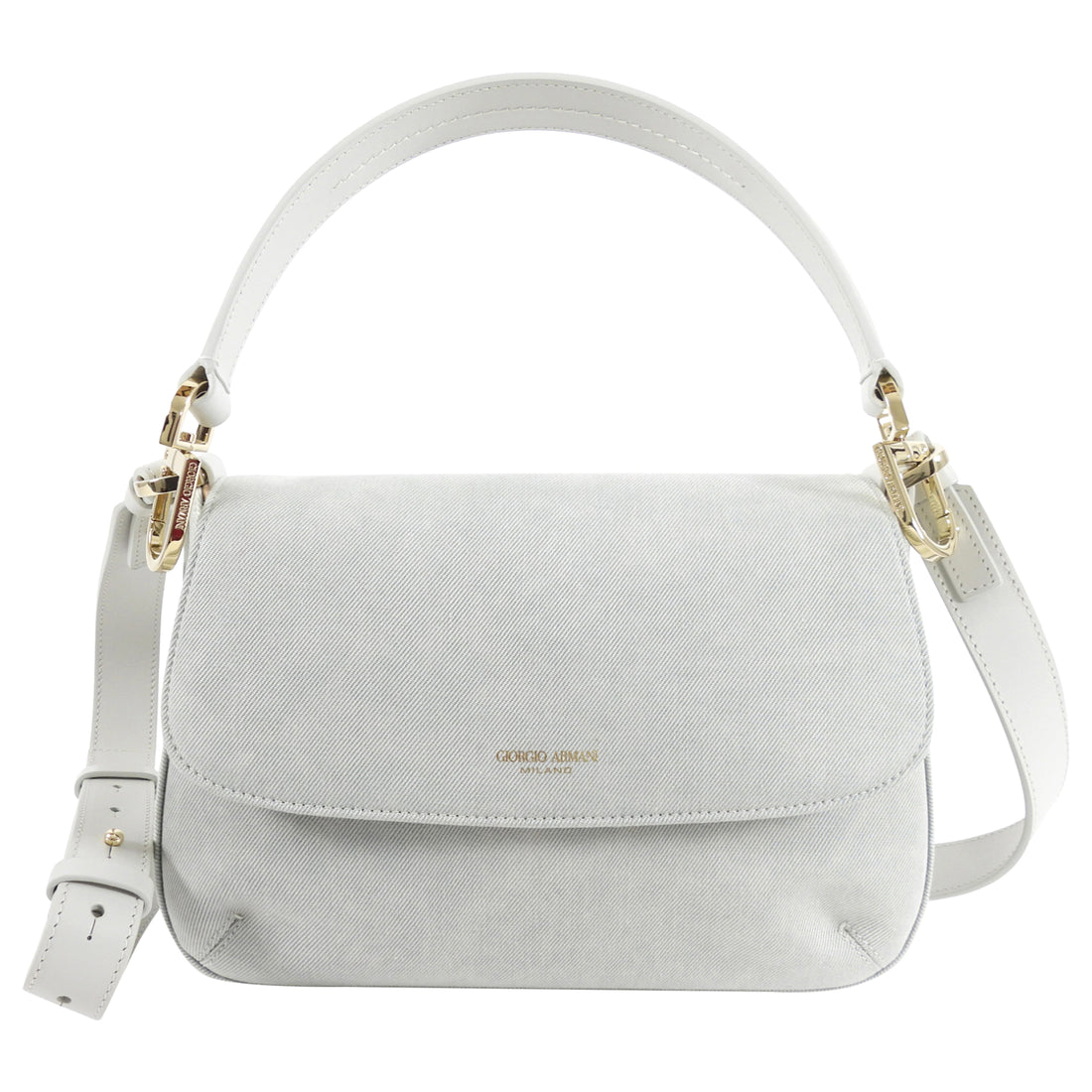 Giorgio Armani La Prima Pale Blue Denim Two-Way Bag