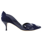Giorgio Armani Navy Suede and Patent Pumps - 40