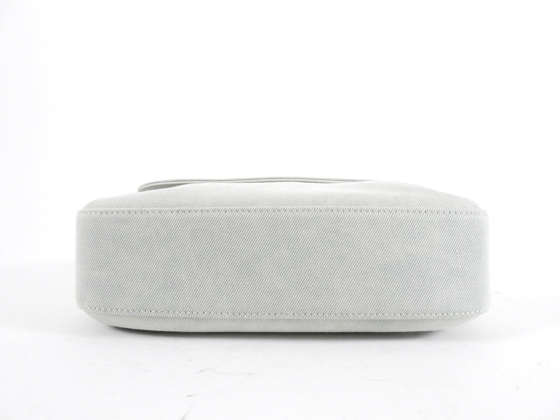 Giorgio Armani La Prima Pale Blue Denim Two-Way Bag