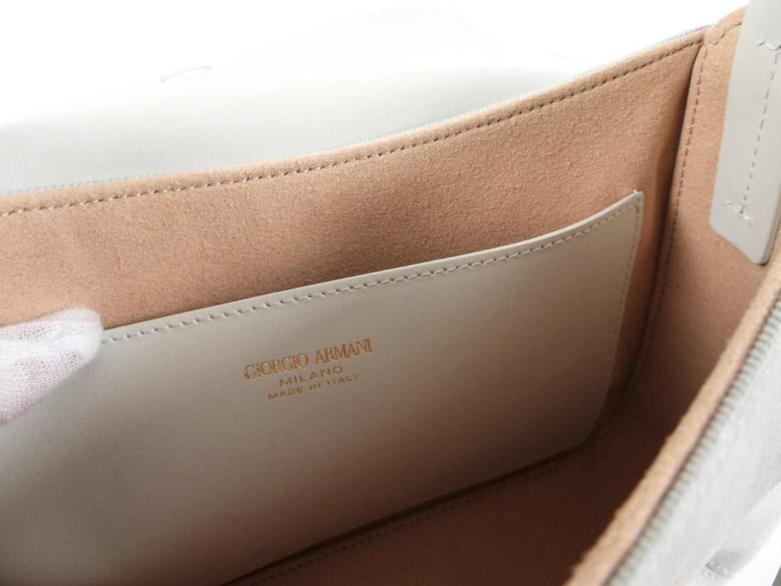 Giorgio Armani La Prima Pale Blue Denim Two-Way Bag