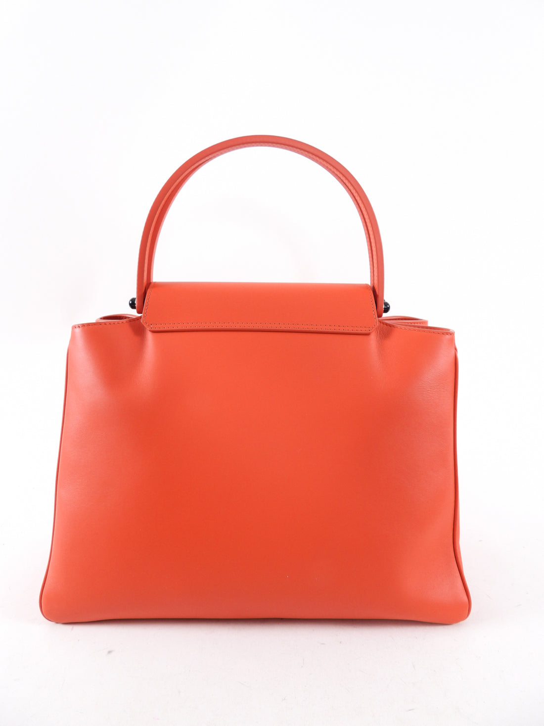 Giorgio Armani Red Leather Resin Clasp Tote Bag