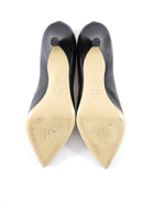 Giorgio Armano Black Leather V Neck Pumps - 40