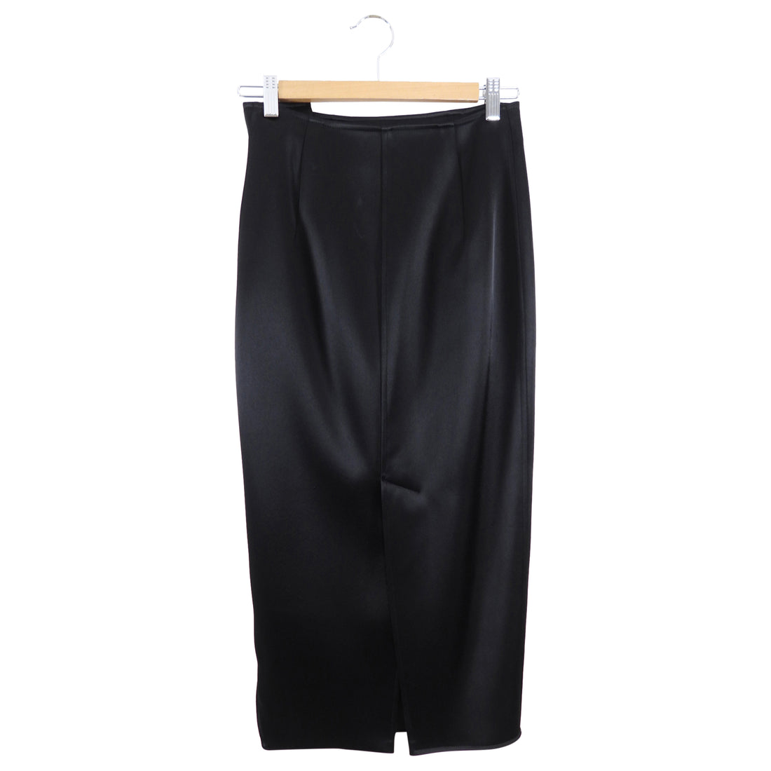 Anthony Vacarello Satin High Slit Midi Pencil Skirt - XS / 0 / 2