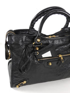Balenciaga Black AW2014 Arena Lambskin Leather Medium Classic City Moto Bag