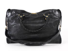Balenciaga Black AW2014 Arena Lambskin Leather Medium Classic City Moto Bag