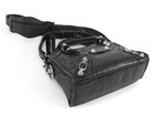 Balenciaga Black Leather Mini Motocross City Two Way Bag