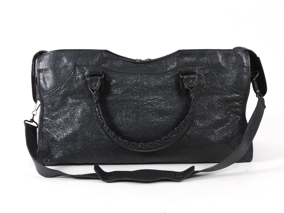 Balenciaga Grey Vintage SS 2013 Lambskin Leather Moto Twiggy Bag