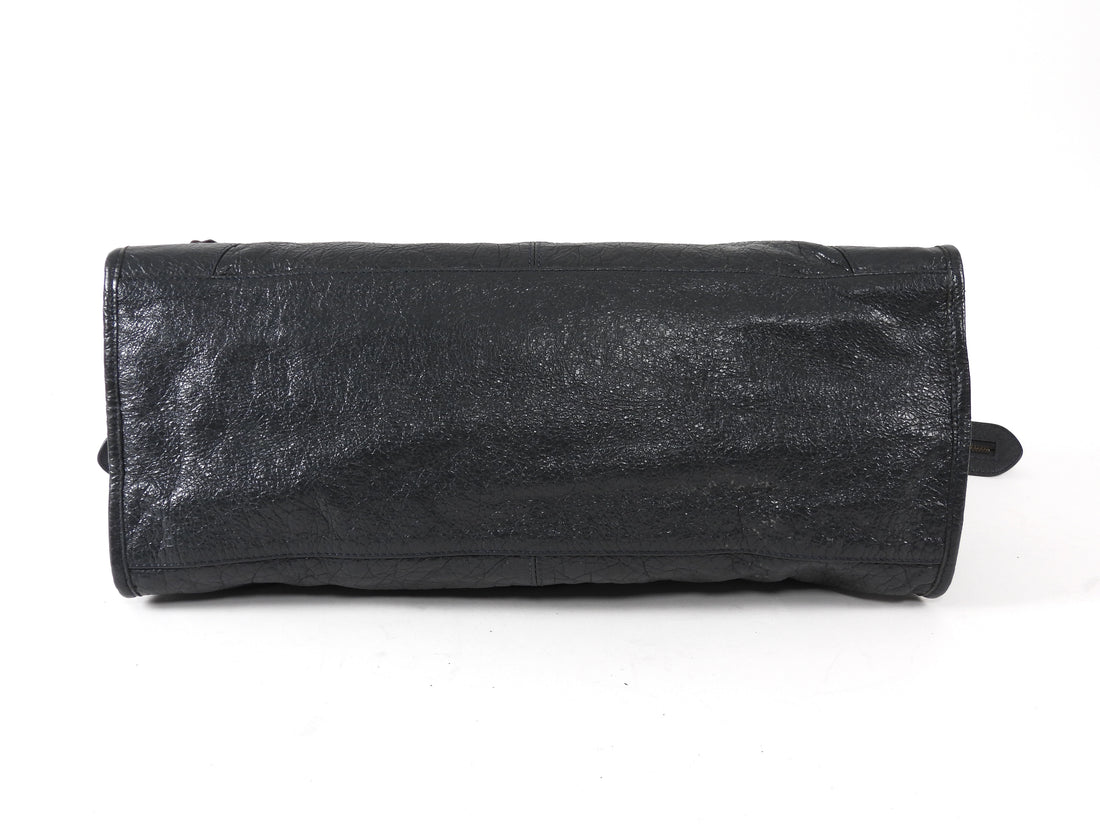 Balenciaga Grey Vintage SS 2013 Lambskin Leather Moto Twiggy Bag