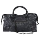 Balenciaga Grey Vintage SS 2013 Lambskin Leather Moto Twiggy Bag