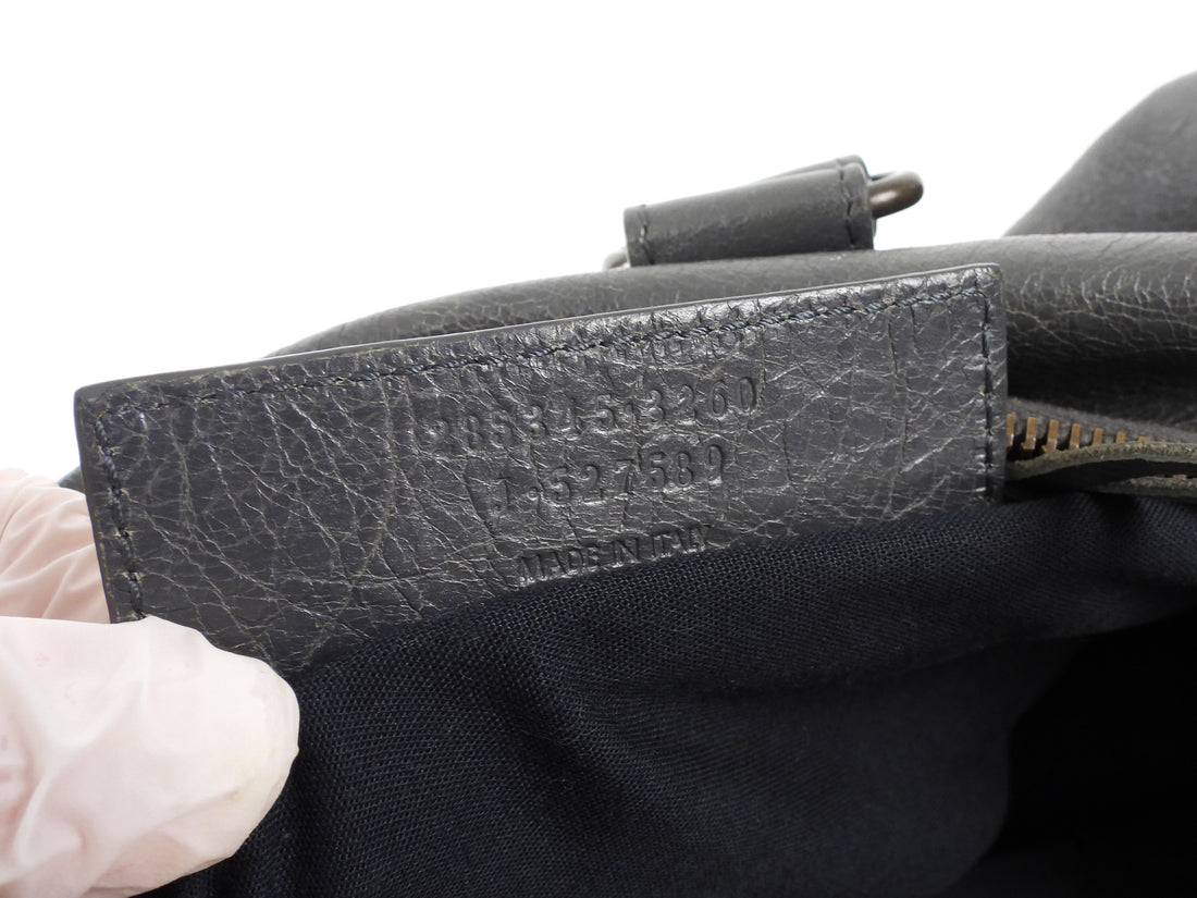 Balenciaga Charcoal Grey SS2014 Work Arena Lambskin Leather Bag