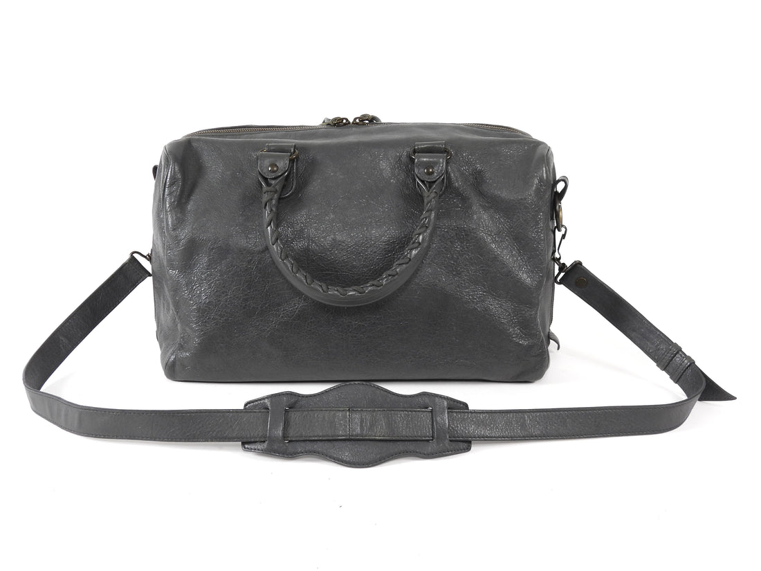 Balenciaga Charcoal Grey SS2014 Work Arena Lambskin Leather Bag
