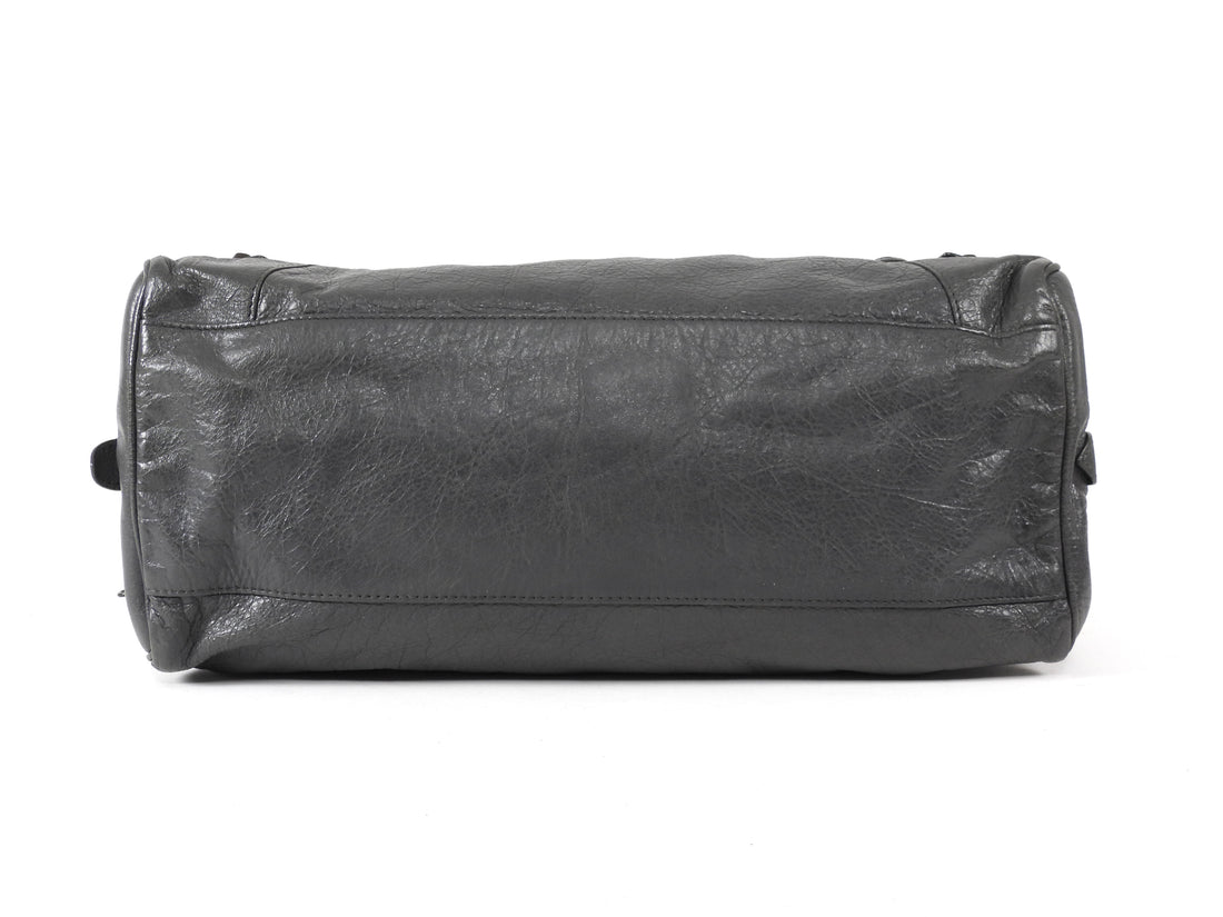 Balenciaga Charcoal Grey SS2014 Work Arena Lambskin Leather Bag