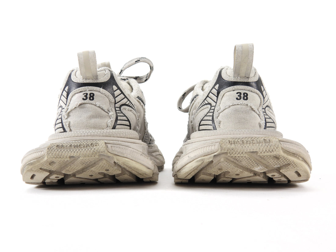 Balenciaga Beige Summer Mesh Destroyed Canvas 3XL Sneakers - 38