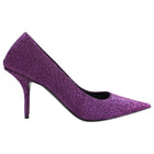 Balenciaga Purple Lurex Shimmer Pumps - 37