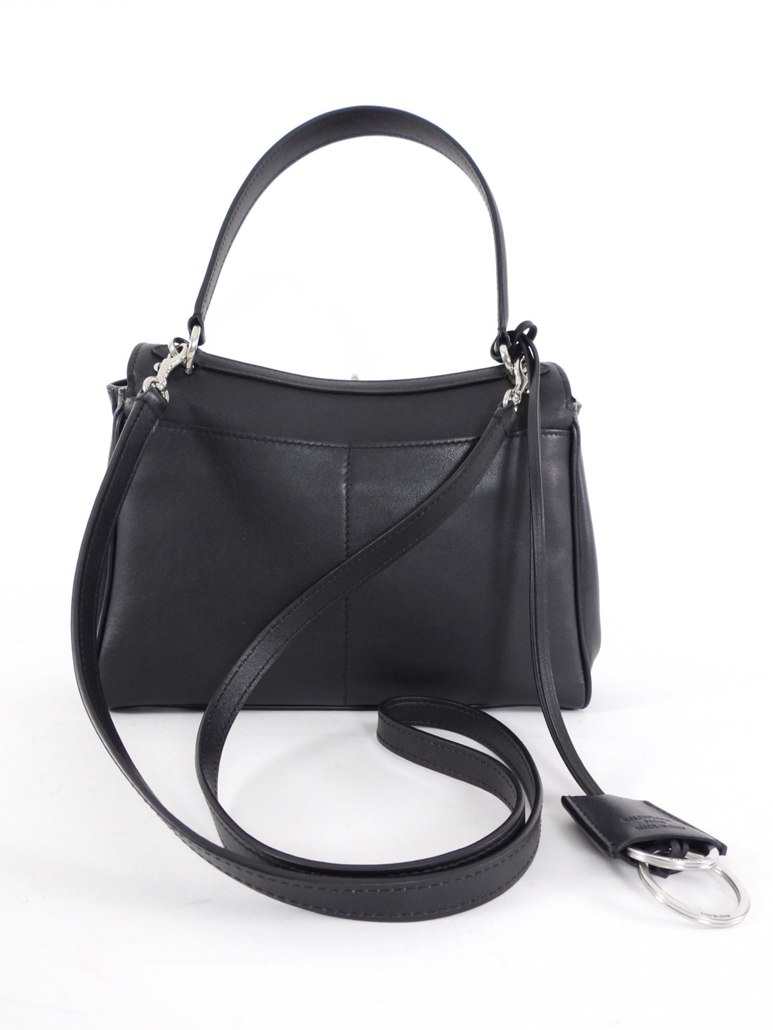 Balenciaga Small Black Leather Rodeo Two-Way Tote Bag