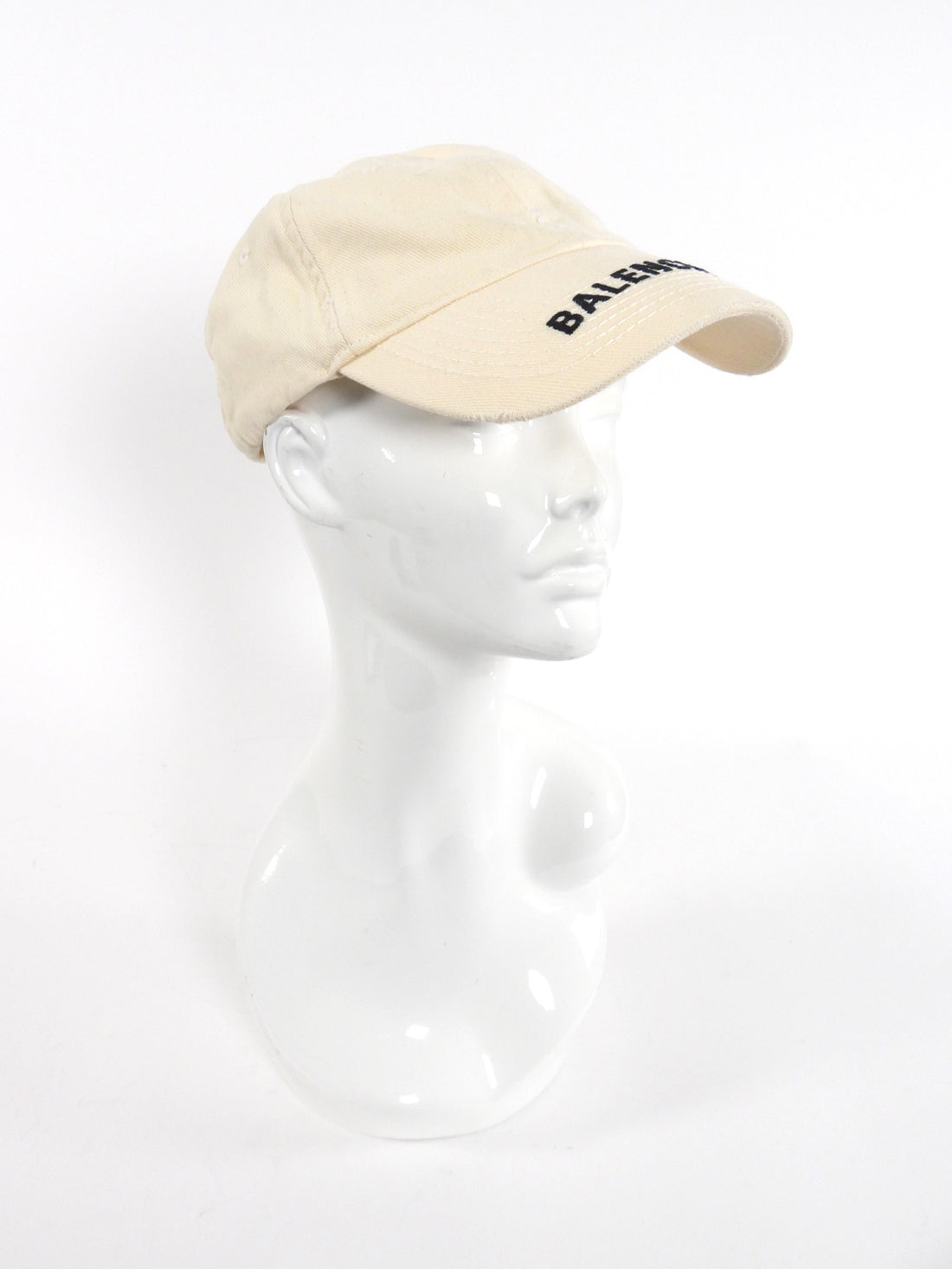 Balenciaga Wardrobe Cream Logo Baseball Cap - L