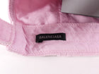 Balenciaga Pink Distressed Double Logo Baseball Cap - L