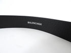 Balenciaga Black Leather Logo Belt - XS 65cm (21-25