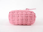 Balenciaga Pink Woven Bistro XXS Basket Crossbody Bag