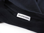 Balenciaga Black Tee with White Interlocking BB Logo - S / M / L