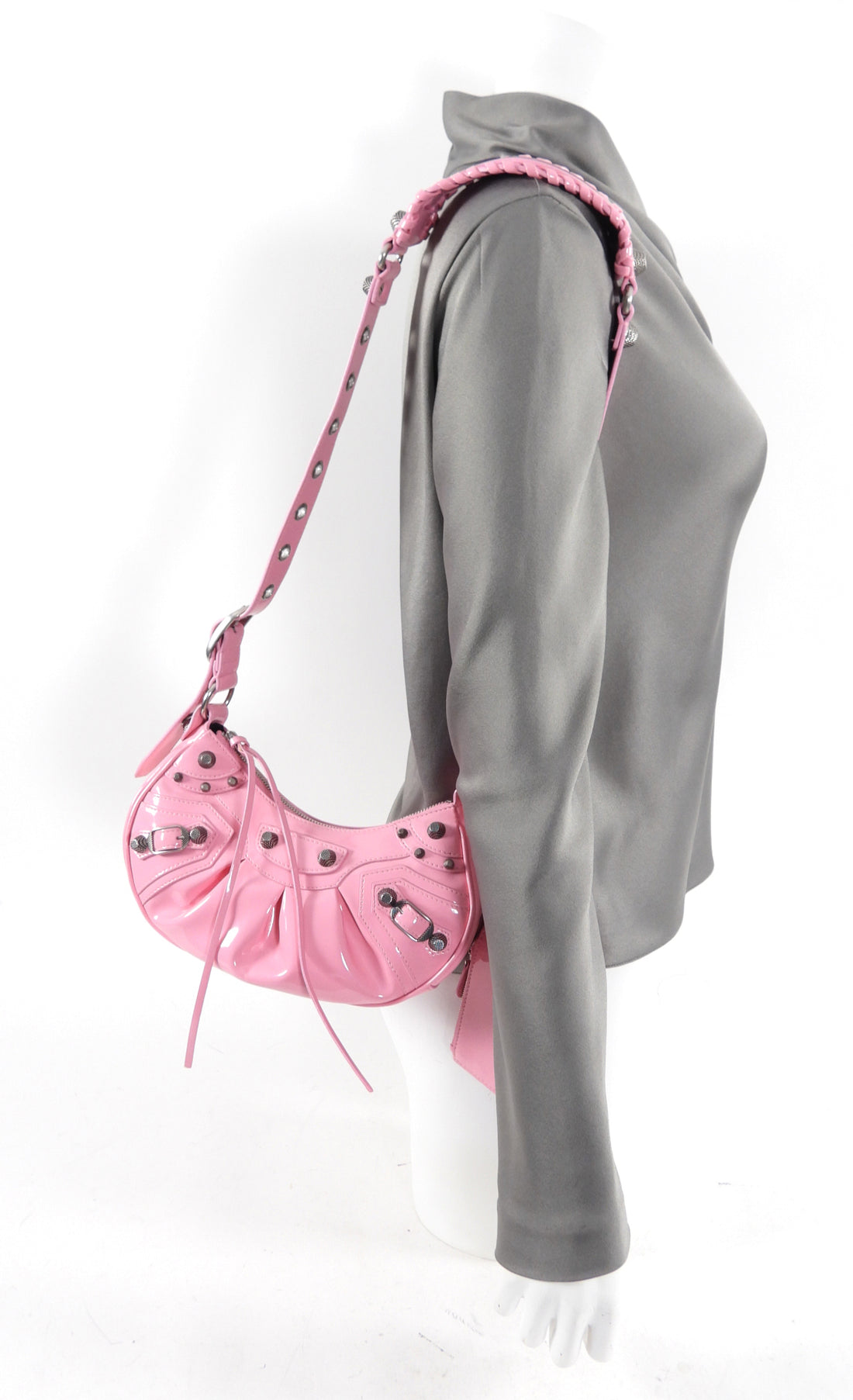 Balenciaga Bubble Gum Pink Patent Leather Le Cagole Bag