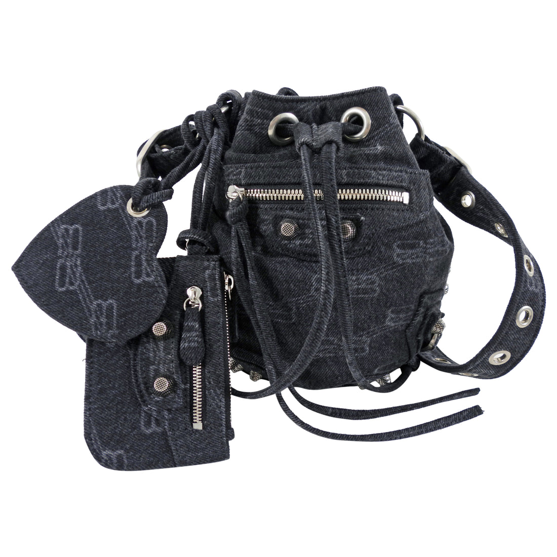 Balenciaga Le Cagole Black Denim XS Bucket Bag