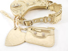 Balenciaga Cagole Gold Metallic Leather Giant Studs Strass Crystal Bag