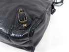 Balenciaga Black Lambskin Leather City Bag