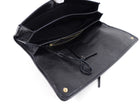 Balenciaga Black Leather East West Long Le City Clutch Bag