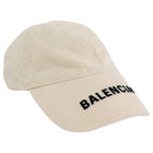 Balenciaga Wardrobe Cream Logo Baseball Cap - L