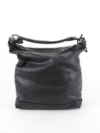 Balenciaga Black Leather Giant Day Shoulder Hobo Bag SHW