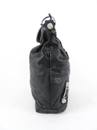 Balenciaga Black Leather Giant Day Shoulder Hobo Bag SHW