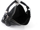 Balenciaga Black Leather Giant Day Shoulder Hobo Bag SHW