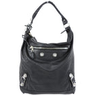 Balenciaga Black Leather Giant Day Shoulder Hobo Bag SHW