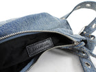 Balenciaga Blue Denim Le Cagole Crystal Strass XS Shoulder Bag
