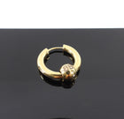 Balenciaga Single Shiny Brass Hoop Piercing Earring