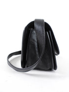 Balenciaga Black Leather Gossip BB Logo Shoulder Bag