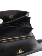 Balenciaga Black Leather Gossip BB Logo Shoulder Bag