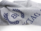 Balenciaga Grey Tee with Navy College Logo - S / M / L