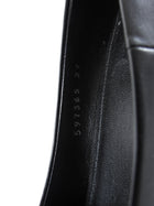Balenciaga Black Leather Fringe Logo Knife Pump - 37