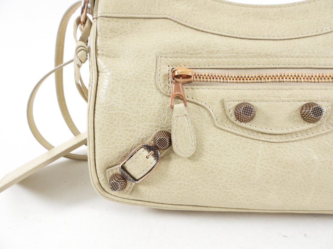 Balenciaga Beige Leather Crossbody Hip Bag